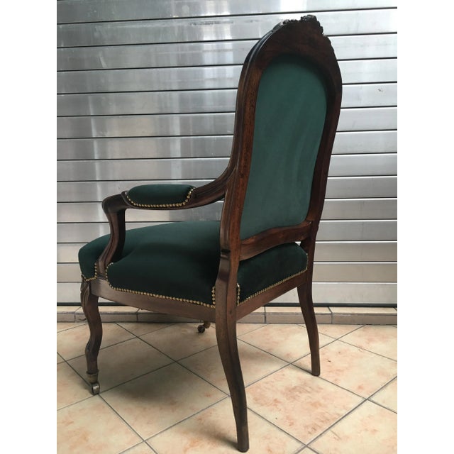 Antique Baroque Style Throne Armchair For Sale - Image 14 of 18