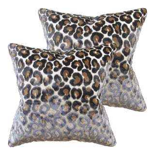 Kravet Couture Velvet Animale Accent Pillows - Set of 2 For Sale