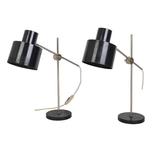 Mid-Century Adjustable Desk Lamps by Jan Suchan for Elektrosvit, 1960s, Set of 2 For Sale
