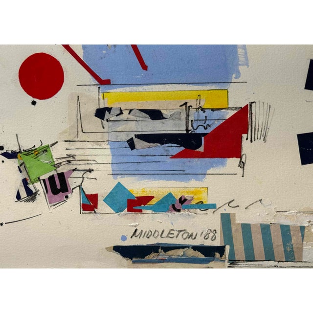 Contemporary Sam Middleton, Como 88, Mixed Media Collage on Paper For Sale - Image 3 of 6