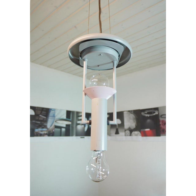 Space Age Italian Murano Glass and Metal Capsule Pendant Lamp, 1980s For Sale - Image 6 of 7