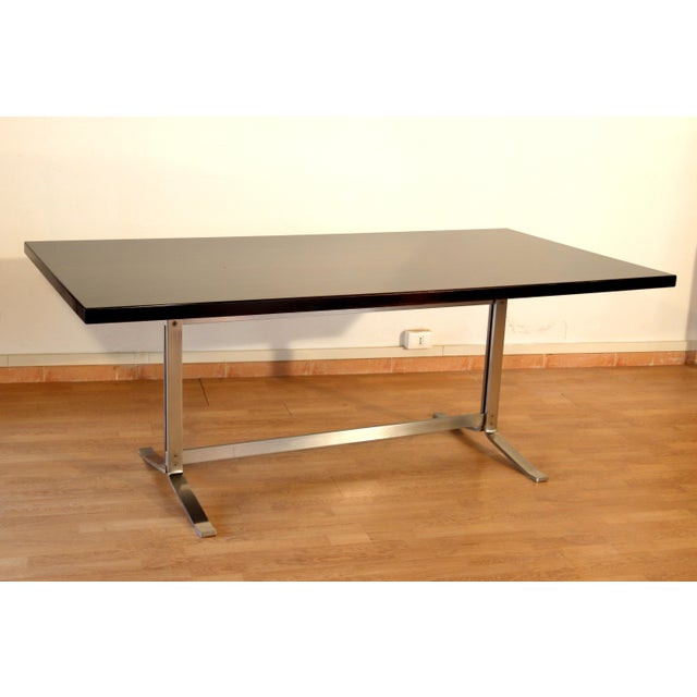 Mid-Century Table in Rosewood and Chromed Steel attributed to Gianni Moscatelli for Formanova, 1965 For Sale - Image 12 of 12