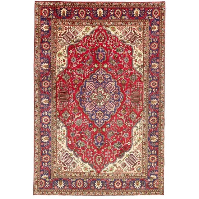 Middle Eastern Hand-Knotted Tabriz Rug For Sale - Image 11 of 11