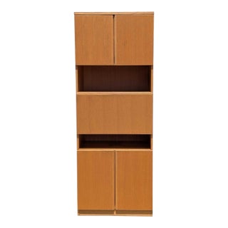 Tall Bar Cabinet With Drop-Front Mirror, 1980s, Bauhaus Designs Canada For Sale