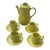 Vintage Secla Lettuce Cabbage Ware Citron Yellow Pitcher Tea Pot & 4 Cups & Saucers- 10 Pieces For Sale