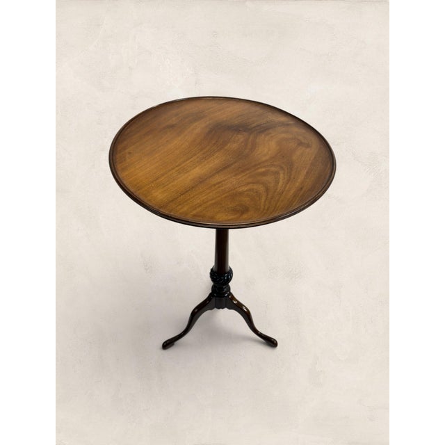 Early 19th Century Antique English Mahogany Tripod Occasional Table For Sale - Image 4 of 9