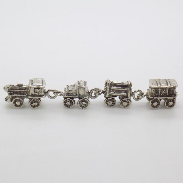 Vintage Italian Handmade Silver Toy Train, 1970s For Sale - Image 12 of 12