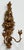 Vintage gilt wood wall sconce manufactured by Palladio and Made in Italy. Depicts an ornate floral bouquet in a vase...