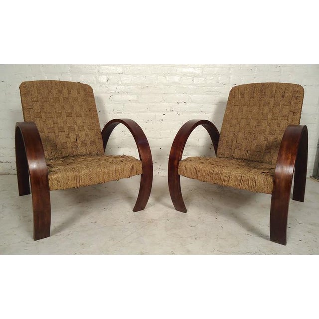 Mid-Century Modern Rope Lounge Chairs in the Style of Bas Van Pelt For Sale - Image 10 of 12
