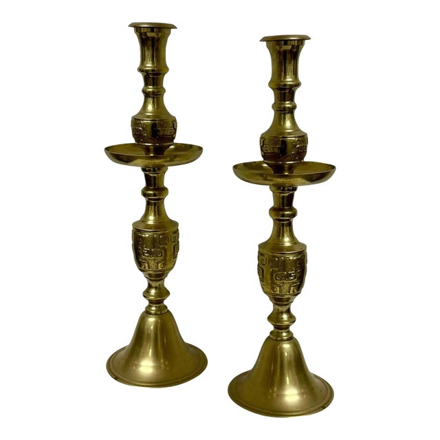 1950s Hollywood Regency James Mont Candlesticks - a Pair For Sale
