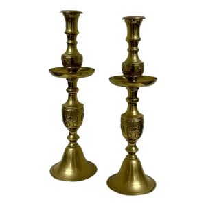 1950s Hollywood Regency James Mont Candlesticks - a Pair