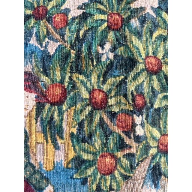 French Screen-Printed Silk Tapestry with Enchanted Park in the style of Aubusson, 1950s For Sale - Image 17 of 18