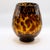 Mid-Century Modern Vintage Hand-Blown Amber Tortoiseshell Art Glass Vase / Votive Holder For Sale - Image 3 of 10