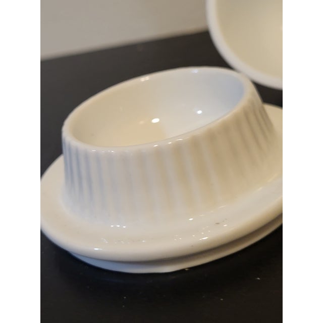 Classic White Miniature Butter Crock Dome Lid For Sale - Image 9 of 10
