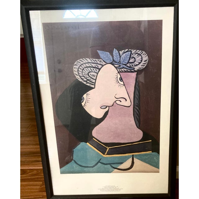 Impressionist Vintage Lithograph After Pablo Picasso LeChapeau De Paille Au Feuillage Bleu For Sale - Image 3 of 6