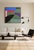 This abstract composition transforms the landscape into a harmonious arrangement of colors and forms. Deep blue, nuanced...