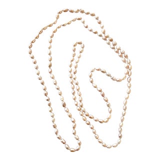 Long Strand Fresh Water Pearl Necklace For Sale