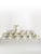 Elegant vintage French coffee service in white porcelain with refined gold trim. The set includes a tall coffee pot, a...
