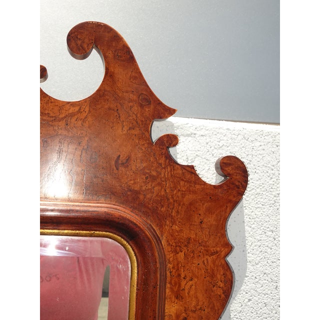54" Tall Vintage Henredon French Chippendale Brown Gold Gilt Wall Mantle Mirror For Sale In Los Angeles - Image 6 of 12