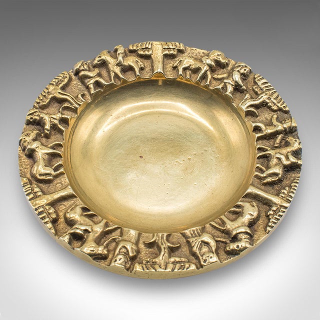 Metal Pair of Vintage Casablanca Souk Ashtrays, Bronze Tobacco Dish, Art Deco, c.1940 For Sale - Image 7 of 10