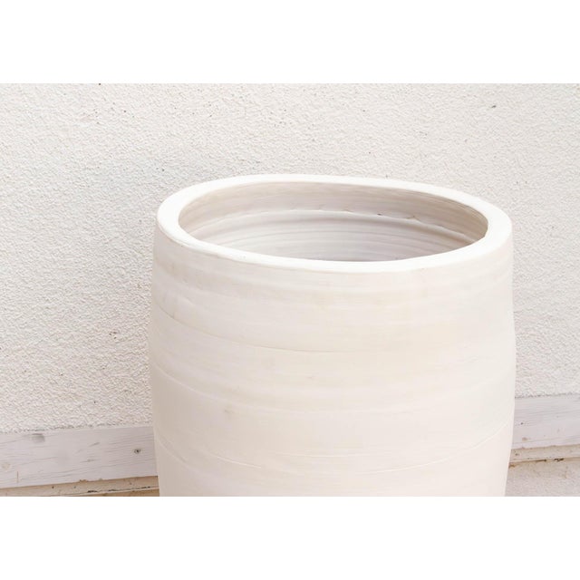 Mediterranean Modern Santorini Chalk White Clay Planter For Sale - Image 3 of 8