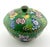 Mid-Century Modern Beautiful Lidded Green Cloisonné Bowl - Vintage Floral Enamel Design For Sale - Image 3 of 9