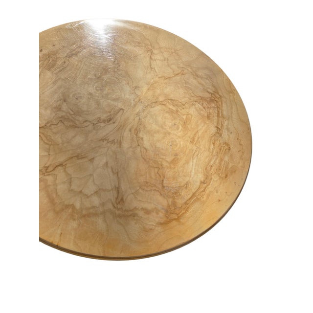 1980s Henredon Charles X Collection Burlwood Drum Side Table Nightstand Cabinet For Sale - Image 9 of 15
