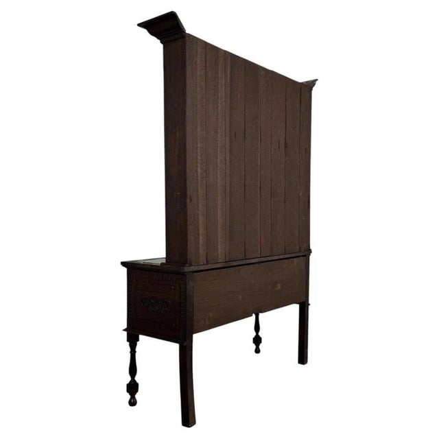 Antique 19th Century English Oak Dresser with Carved Decoration For Sale - Image 10 of 12