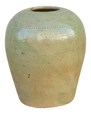 Vintage Korean Pearly Glazed Vase
