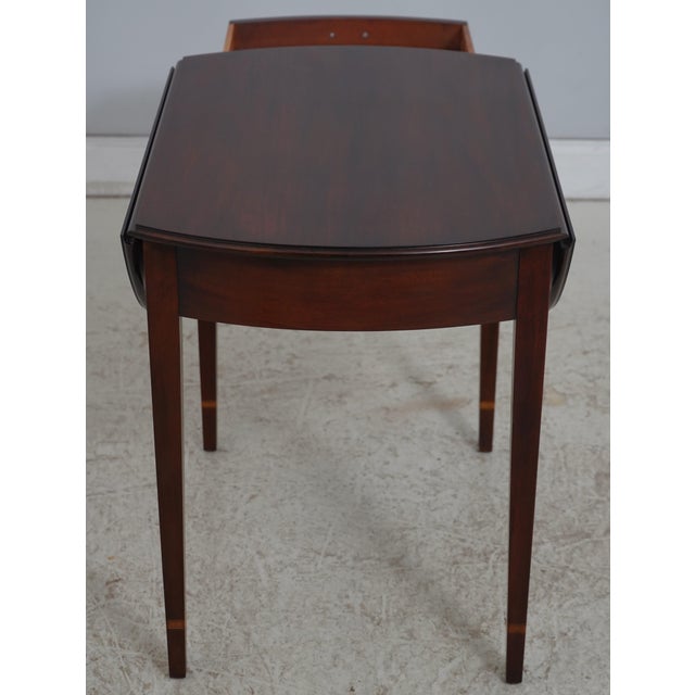Henkel Harris Federal Style Mahogany Pembroke Drop Side Table For Sale - Image 15 of 18