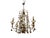Italian Florentine Giltwood and Amber Murano Glass Drop 6-Light Chandelier, 1950s For Sale - Image 15 of 15