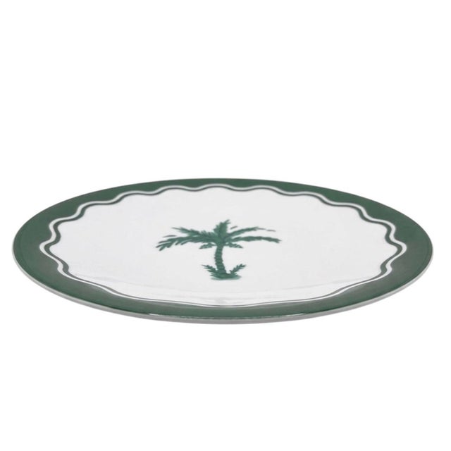 Fern & Co. For Anthropologie Palm Tree Dinner Plate For Sale - Image 4 of 12