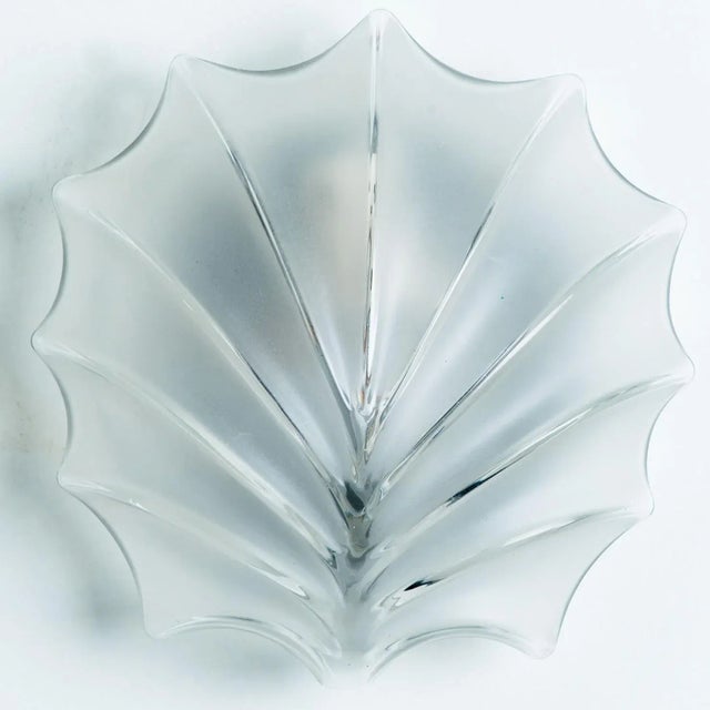 Leaf Shaped Glass Wall Lights, 1970s, Set of 2 For Sale - Image 3 of 18