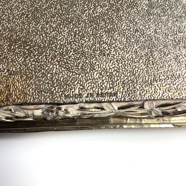 1960s Stunning Japan Ornate Eagle Cast Metal Trinket Box W/Hinged Lid Colored Repousse For Sale - Image 10 of 10