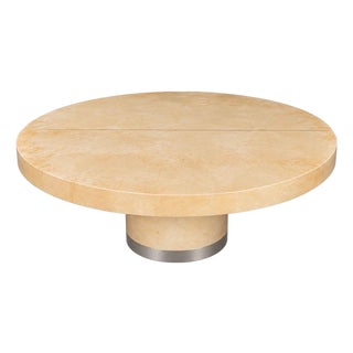 Aldo Tura Goatskin Dining Table W/Chrome, Italy 1970 For Sale