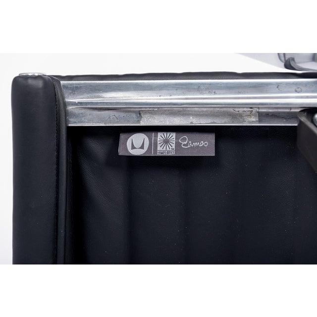 Mid Century Aluminum Group Black Leather Office Chair by Eames for Herman Miller 4 Available