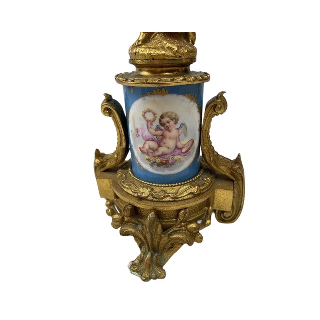Antique French Japy Frères Ormolu & Sevres Style Porcelain Clock Garniture Set – True Masterpiece For Sale - Image 9 of 18