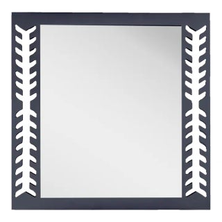 Fleur Home Audubon Spruce Square Mirror in Hale Navy, 36x36 For Sale