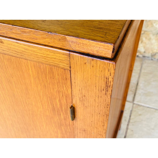 Brown Vintage Oak Buffet with Drawers, 1950s For Sale - Image 8 of 18