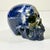 Navy Blue 1970s Vintage Abstract Expressionism Boho Chic Hand Carved Navy Sodalite Stone Skull Sculpture, Halloween For Sale - Image 8 of 15