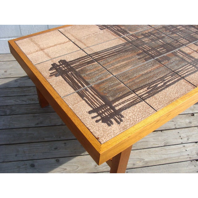 Black Danish Tiled Coffee Table from Trioh, 1960s For Sale - Image 8 of 18
