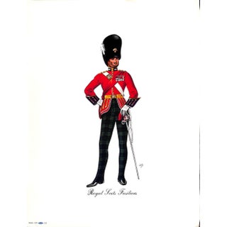 1950s Royal Scots Fusiliers Traditional Reproduction Print For Sale