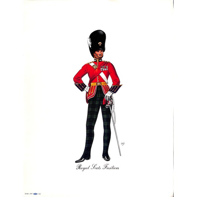 1950s Royal Scots Fusiliers Traditional Reproduction Print For Sale