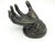 Vintage Bronze Hand Sculpture Holding an Optical Crystal Ball For Sale - Image 4 of 7