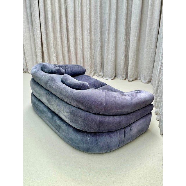 Vintage Two-Seater Sofa in Velvet by De Pas Durbino & Lomazzi for Zanotta, Italy, 1960s For Sale - Image 3 of 10