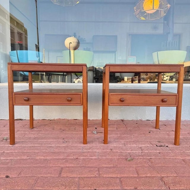 Brown Engström & Myrstrand Side Tables, Tingströms, Sweden, 1960s For Sale - Image 8 of 9