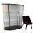 Fiam Italia “Ellisse” Curved Glass Display Cabinet by Vittorio Livi, Italy, Circa 1990 — Rare 55.5” Two-Door Model For Sale