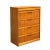 Mid-Century Modern teak and elm chest-of-drawers, the top with a 'hidden' frieze drawer in elm, above four large drawers,...