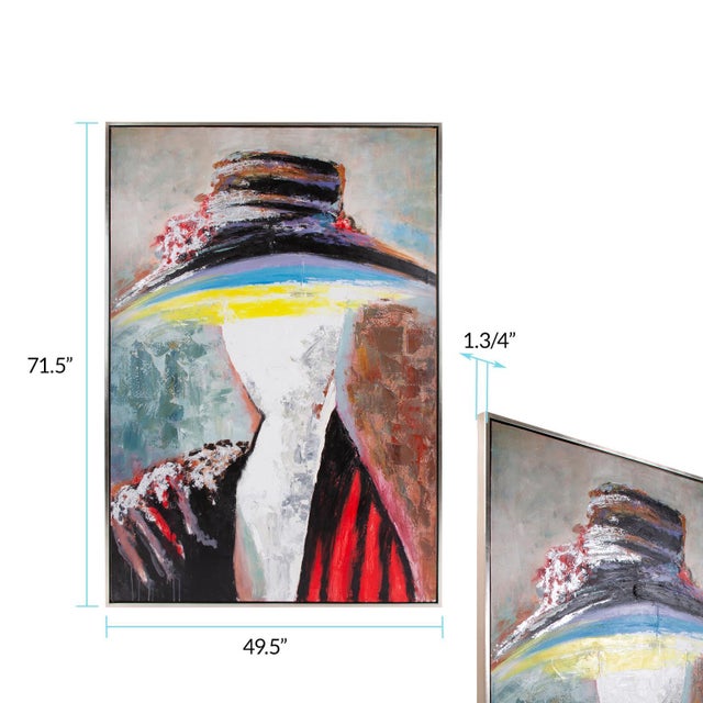 Wood Lady Marta Hand Painted Original Art For Sale - Image 7 of 7