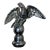 Antique Heavy Solid Chrome Plated Brass Open Winged Eagle Bird Flag Finial For Sale